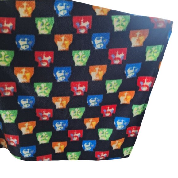 Handmade Beatles Fleece Poncho Retro Pop Art Colorful Medium One Size - Picture 3 of 9
